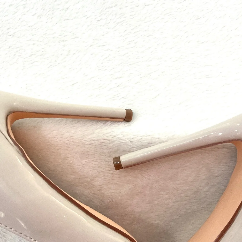 NUDE TAUPE STEVE MADDEN ZILDA DRESSY POINTED TOE HIGH HEEL SHOE Sz 6.5 - Picture 14 of 16